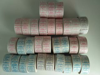 Old Bus Tickets 31 Rolls Cancelled Busticket Collectible