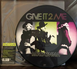 Madonna Give It 2 Me 12 " To Picture Disc Record Remixes Vinyl