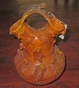 Navajo Pottery Wedding Vase,  Elizabeth Manygoats,  8 1/4 " T X 5 " W