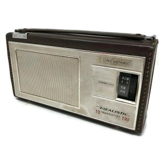 Realistic Portable Radio 10 Transistor Trf Cowhide Case Saddle Stitched 60 