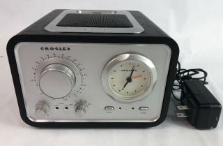 Crosley Retro Tabletop Am/fm/aux Tuner Radio With 3.  5mm Aux Cable And Ipod Dock