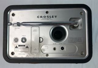 Crosley Retro Tabletop AM/FM/Aux Tuner Radio with 3.  5mm Aux Cable And iPod Dock 5