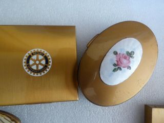 Vintage powder compacts 8 and 1 case 4