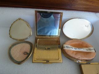 Vintage powder compacts 8 and 1 case 7
