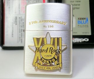 Hard Rock Cafe Tokyo 17th Anniversary No.  198 Zippo 2000 Unfired Rare 43181247