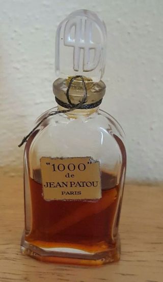 Rare Vintage " 1000 " De Jean Patou France Demonstration Sample Perfume Bottle