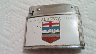 Vintage Advertising Flat Lighter Alberta Canada