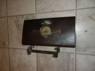 1939 FORD DELUXE GLOVE BOX LID WITH ACCESSORY LOCKING HANDLE CLOCK & HINGE 3