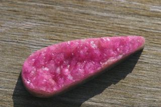 Electric Fuchsia Pink Cobaltoan Calcite Druzy Designer Cabochon Intense Color :)