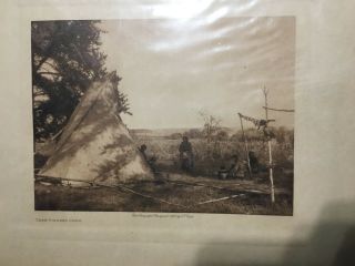Edward S.  Curtis Photogravure 1926 Cree Fishing Camp