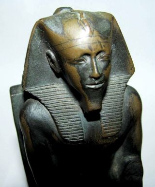 1986 Agi Artisans Guild International Khafre Enthroned W Horus Egyptian Statue
