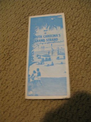 Vintage Tourist Map South Carolina Grand Strand Myrtle Beach