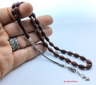 Real 925 Silver Pit Cukur Series Kuka Islamic Prayer 33 Beads Tasbih Misbaha