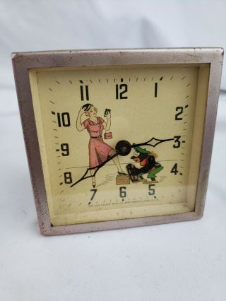 Rare Antique Black Americana Alarm Clock Ca.  1930s