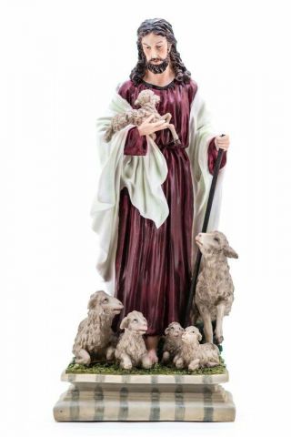 Jesus Statue W/sheep For Home Decor,  Garden Decor,  Outdoor Statues,  Christianity