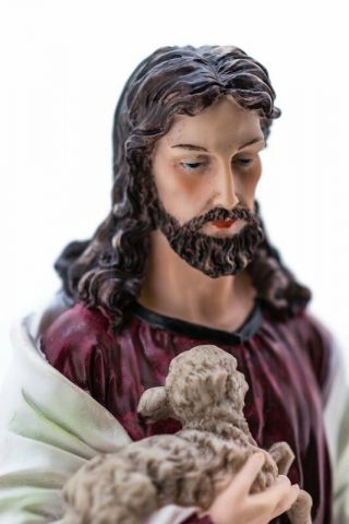 Jesus Statue W/Sheep for Home Decor,  Garden Decor,  Outdoor Statues,  Christianity 5