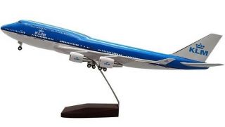 Klm Boeing 747 - 400 With Led Lightning Desk Top Display 1/130 Jet Model Airplane