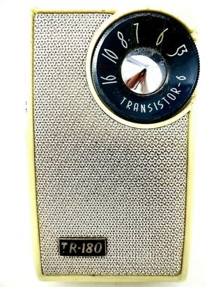 Vintage Atomic Age Tr - 180 - 6 - Transistor Pocket Radio - - Japan Vrr070