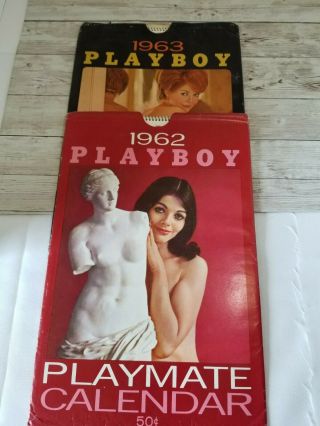 Set of 2 - 1962/1963 Playboy Playmate Calendars with Dust Jackets 6