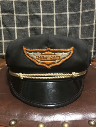 1940s Harley - Davidson Captains Riding Hat Cap Knucklehead Panhead