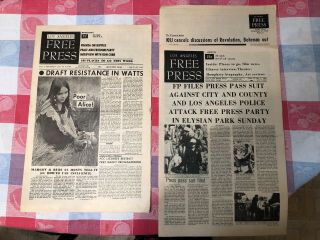 4 Issues Of The Los Angeles Press - 1967,  Two From 1968 And 1969
