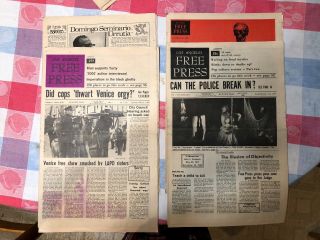 4 issues of the Los Angeles Press - 1967,  two from 1968 and 1969 2