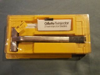 Vintage Gillette Injector Safety Razor With Case & Twinjector Blades Usa