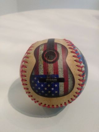 Grand Ole Opry Baseball Guitar Souvenir Collector American Flag
