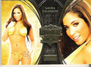 2013 Benchwarmer Gold Edition Rookie Trading Card Laura Calderon 07/14 Gr8
