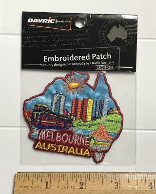Nip Melbourne Australia Australian Outline City Sunshine Souvenir Patch Badge