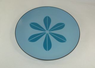 Mcm Cathrineholm 10 " Plate Sage Blue Lotus Leaf Mid - Century Modern Enamelware
