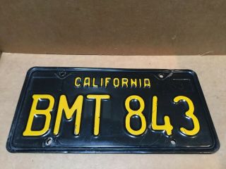 RARE PAIR 1963 DMV CLEAR - (CALIFORNIA) - BMT 843 LICENSE PLATE - 1973 & 1974 tag 5