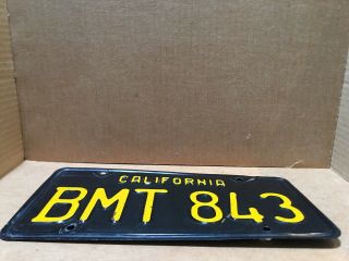 RARE PAIR 1963 DMV CLEAR - (CALIFORNIA) - BMT 843 LICENSE PLATE - 1973 & 1974 tag 6