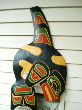 Northwest Coast Native Art Jim Charlie Killer Whale Carving