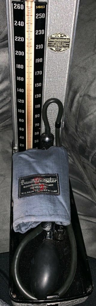 W A Baum Baumanometer Blood Pressure Meter Kompak Model Made In Usa Vintage Ec
