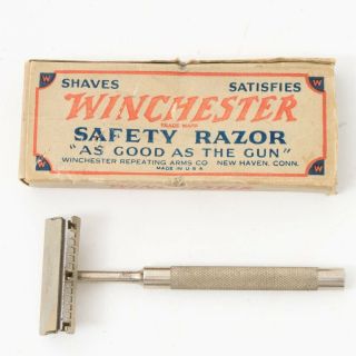 Vintage Winchester Safety Razor Winchester Repeating Arms Co.  W.  Box Single Edge