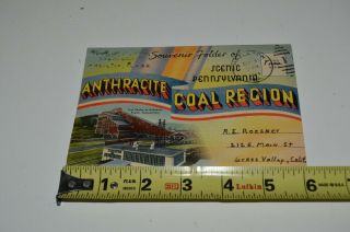 Vintage Anthracite Coal Region Pennsylvania Photo Art Postcard Booklet Souvenir 4