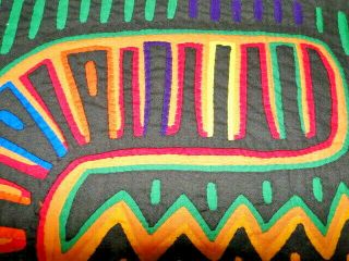 Vintage Handmade Kuna Indian Mola San Blas Panama Textile Art Fabric 10 3