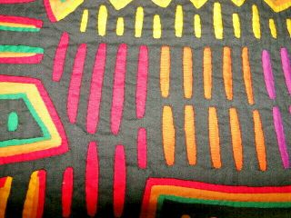 Vintage Handmade Kuna Indian Mola San Blas Panama Textile Art Fabric 10 4