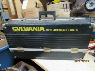 Vintage Sylvania Electric Radio/tv Repairman Toolbox - Tube Case W Tubes In Boxes