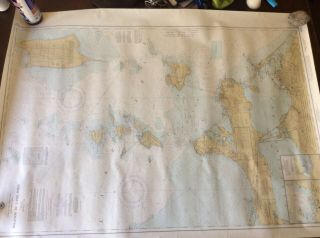 Vtg Islands Of Lake Erie Map Nautical National Ocean Survey