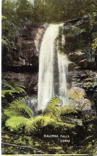 Vintage Victoria Waterfalls - Kalimna Falls Lorne,  J.  W.  M & Co Australia Print