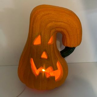 Pumpkin Gourd Jack O Lantern Halloween Blow Mold Lighted Yard Decor Light Up