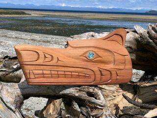 Pacific Northwest Coast Native Art - By Morris Johnny Red Cedar Wolf
