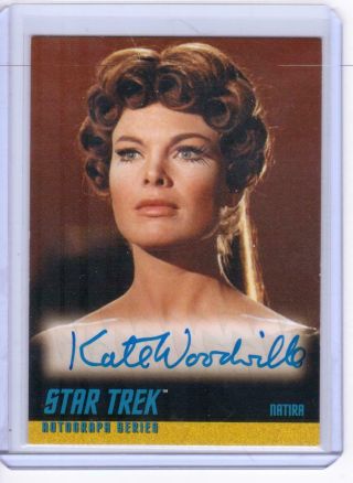 Tos Star Trek 40th Anniversary Autograph Card A133 Kate Woodville Chipped Corner