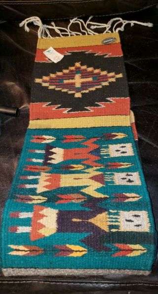 Nwt Mexican Art Zapotec Pure 100 Wool Table Runner Rug Handwoven 8.  5 X 79