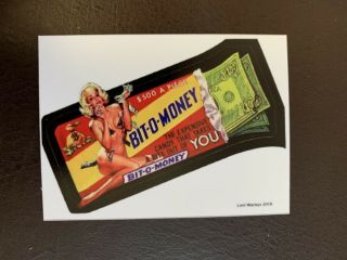 2018 Wacky Packages Variations Series Concept Card 2/2 Bit - O - Money