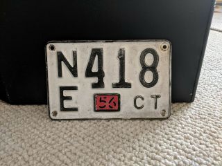 Official 1956 Connecticut License Plate - Ne 418 - -