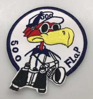 Vintage Jayhawk Patch 500 Flap Indianapolis Club Lawrence Ks Embroidered
