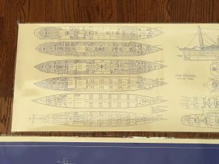 Vintage TITANIC Ship Blueprints White Star Lines Liverpool Iceberg Shipwreck HMS 2